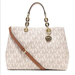 Michael Kors Cynthia Logo Satchel